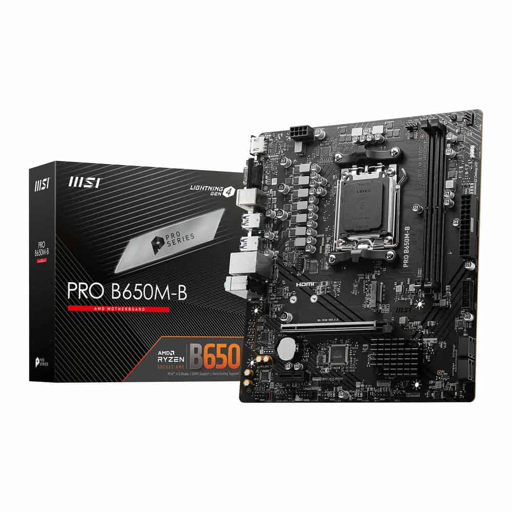 MSI AMD Ryzen PRO B650M-B AM5 PCIe 4.0 DDR5 MicroATX Motherboard